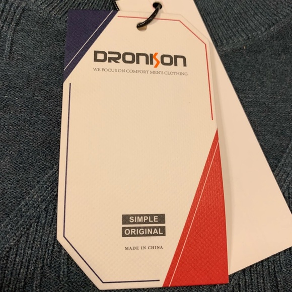 NWT Dronison Men's Size Medium Ombre Gray Sweater Acrylic Blend - Picture 10 of 12